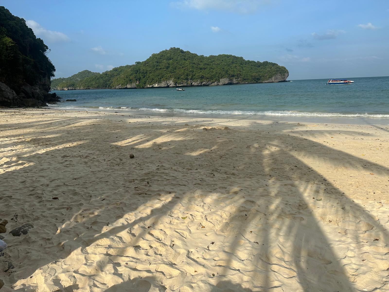 Spüren Sie den feinen Sand unter Ihren Füßen und lassen Sie den Blick über das türkisfarbene Wasser hin zu den üppig grünen Inseln schweifen. Dieser malerische, von sanften Palmenschatten gesäumte Strand ist der perfekte Ort, um dem Alltag zu entfliehen und pure Entspannung zu finden. Entdecken Sie dieses tropische Paradies auf Ihrer nächsten Traumreise und schaffen Sie unvergessliche Erinnerungen.